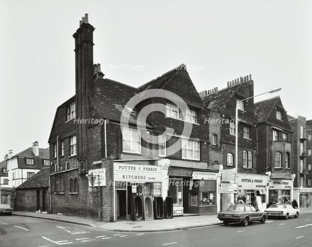 412-416 Streatham High Road, Lambeth, London: by Barrow Road, 1981. Creator: Unknown.