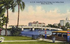 41st Street Bridge over Indian Creek, Miami Beach, Florida, USA, 1937