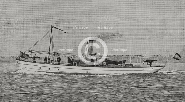43-ton third-class gunboat "Ligera", which defeated the American torpedo boat "Cushing", Cuba, 1898. Creator: Unknown.