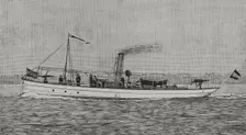 43-ton third-class gunboat "Ligera", which defeated the American torpedo boat "Cushing", Cuba, 1898. Creator: Unknown