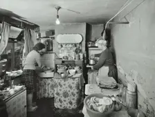 47 Monier Street, Poplar, London: kitchen in dilapidated condition, 1962. Creator: Unknown