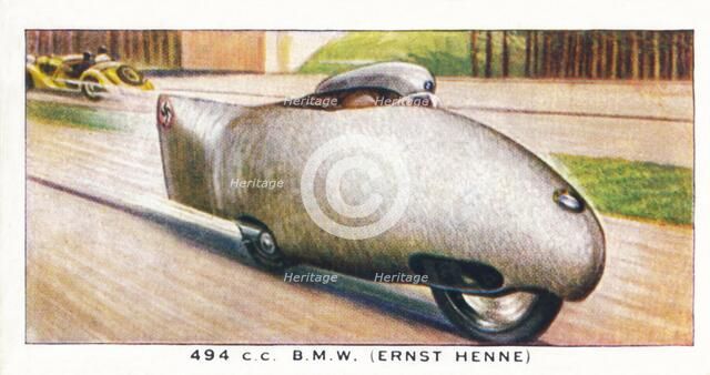 '494 C.C. B.M.W. (Ernst Henne)', 1938. Artist: Unknown.
