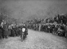 498 cc Ariel of JA Haywood competing in the MCC Lands End Trial, Beggars Roost, Devon, 1936. Artist: Bill Brunell