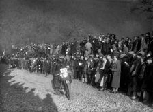 498 cc Levis of AJ Hicks competing in the MCC Lands End Trial, Beggars Roost, Devon, 1936. Artist: Bill Brunell