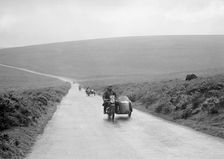 490 cc AJW and sidecar of GH Bull, winner of a premier award, MCC Torquay Rally, July 1937. Artist: Bill Brunell
