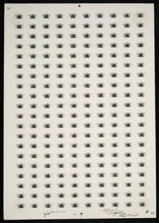 4c Electric Automobile in Washington vignette plate proof sheet, 487. Creator: Bureau of Engraving and Printing