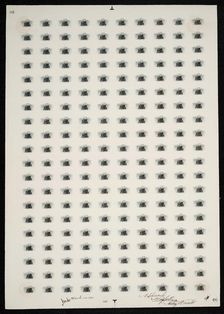 4c Electric Automobile in Washington vignette plate proof sheet, 487. Creator: Bureau of Engraving and Printing