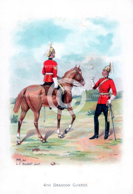 '4th Dragoon Guards', 1915.Artist: LE Buckell