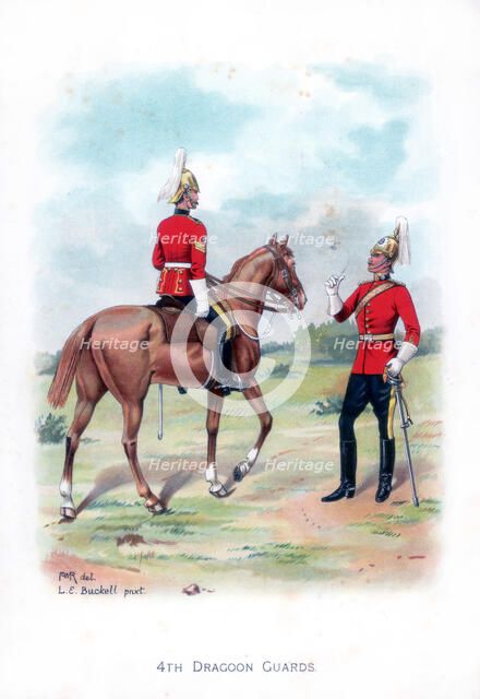 '4th Dragoon Guards', 1915.Artist: LE Buckell