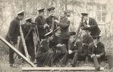 4th grade students of the Irkutsk Mining School with a teacher, 1914. Creator: Unknown