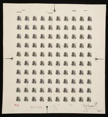 $5 Calvin Coolidge vignette plate proof, 1938. Creator: Bureau of Engraving and Printing