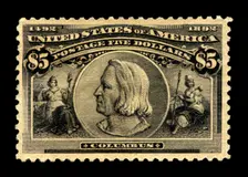 $5 Christopher Columbus single, 1893. Creator: American Bank Note Company
