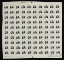 $5 Franklin vignette plate proof, Sept. 14, 1917. Creator: Bureau of Engraving and Printing