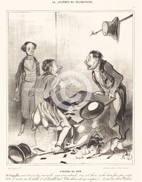 5 heures du soir, 1839. Creator: Honore Daumier.