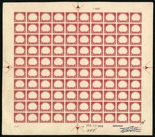 $5 Statue of Freedom frame plate proof, 8455. Creator: Bureau of Engraving and Printing