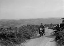 505 cc AJS of J Harper competing in the MCC Torquay Rally, 1938. Artist: Bill Brunell