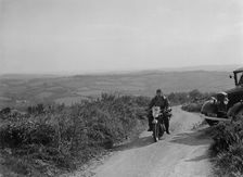 505 cc AJS of J Harper competing in the MCC Torquay Rally, 1938. Artist: Bill Brunell