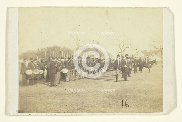 50th Pennsylvania Infantry in Parade Formation, c. 1870/82. Creator: Tim O'Sullivan.