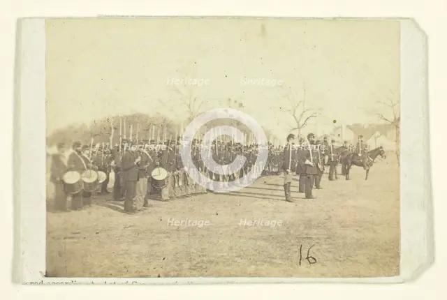 50th Pennsylvania Infantry in Parade Formation, c. 1870/82. Creator: Tim O'Sullivan.
