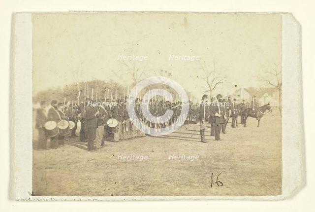 50th Pennsylvania Infantry in Parade Formation, c. 1870/82. Creator: Tim O'Sullivan.