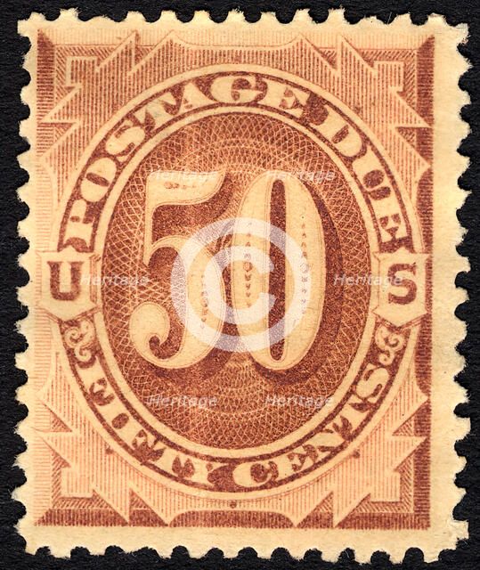 50c Postage Due single, 1879. Creator: Unknown.