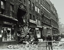 55 Houndsditch, City of London: damage caused by fire, 1924. Creator: Unknown