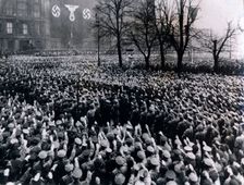 60,000 Nazis swearing an oath of allegiance to Hitler, Lustgarten, Berlin, 1930s. Creator: Unknown