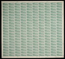 65c "Graf Zeppelin" over Atlantic Ocean plate proof, 1930. Creator: Bureau of Engraving and Printing