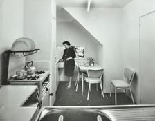 68 Burley House, Mountmorres Estate, Stepney Green, London: kitchen, 1962. Creator: Unknown