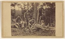 69th Reg. N.Y.V. Pioneer Party, about 1862. Creator: Mathew Brady