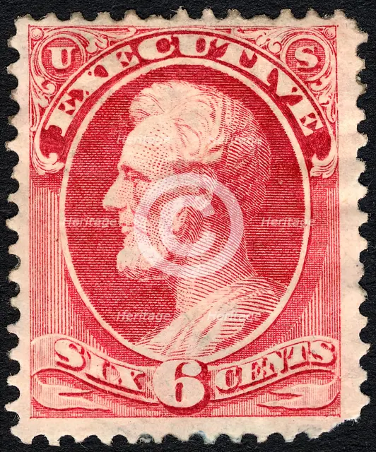 6c Abraham Lincoln Executive single, 1873. Creator: Unknown.