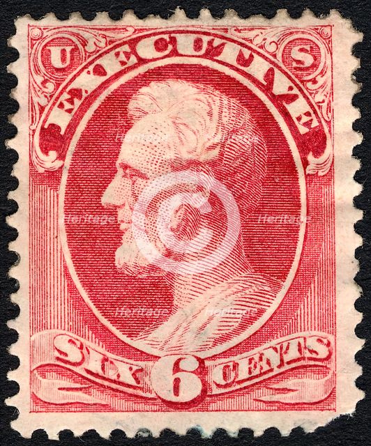 6c Abraham Lincoln Executive single, 1873. Creator: Unknown.