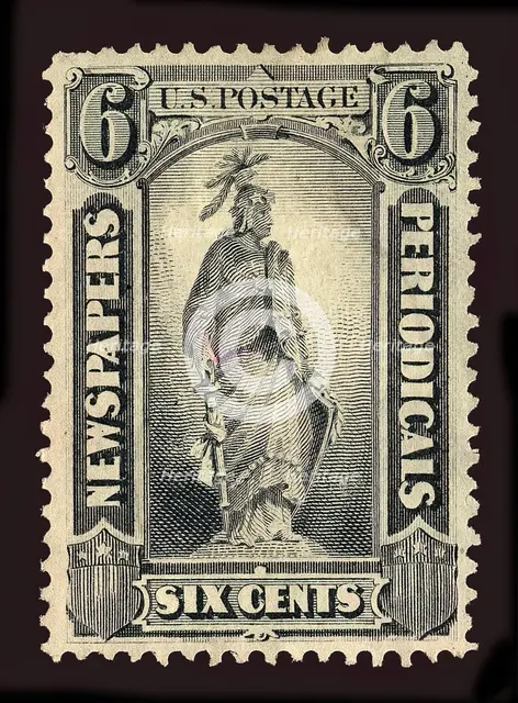 6c Statue of Freedom Newspapers and Periodicals imprint single, 1875. Creator: Unknown.