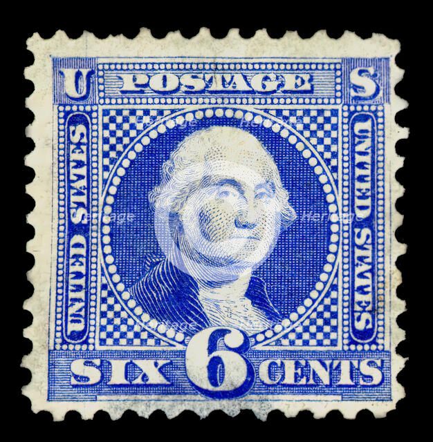 6c Washington re-issue single, 1875. Creator: National Bank Note Company.