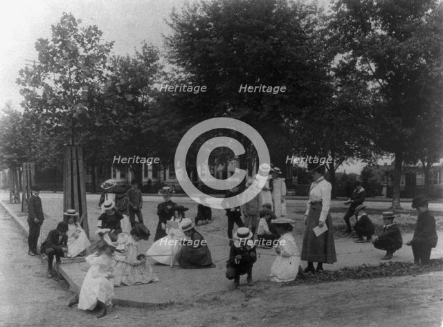 6th Division mathematics class on a street paving problem, (1899?). Creator: Frances Benjamin Johnston.
