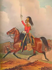 6th Dragoon Guards. Officer (Carabiniers), 1844. (1914)