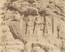 (7) [Tag-e Bustan, Crowning Ceremony of Shapour II, Kermanshah], 1840s-60s. Creator: Luigi Pesce