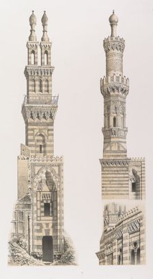 70. Mosquées Naçeriyeh et El Bordéni, au Kaire, 1843. Creator: Fichot