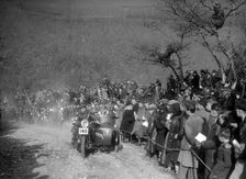 748 cc BSA and sidecar of HJ Finden at the MCC Lands End Trial, Beggars Roost, Devon, 1936. Artist: Bill Brunell