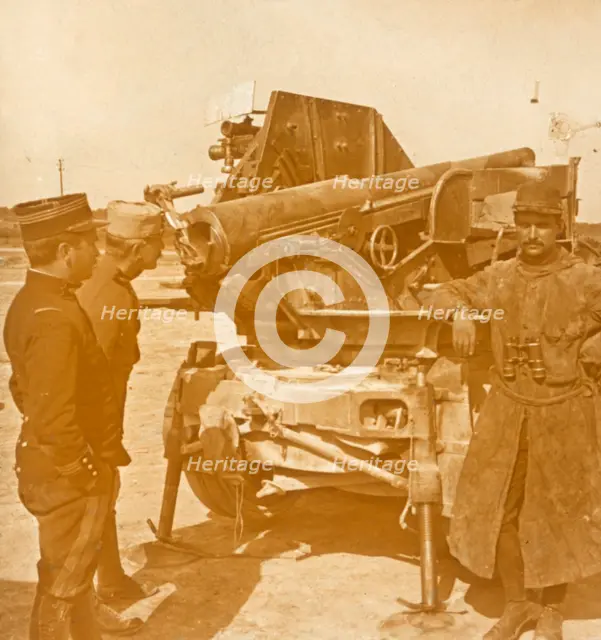 75 automatic anti-aircraft gun, c1914-c1918. Artist: Unknown.