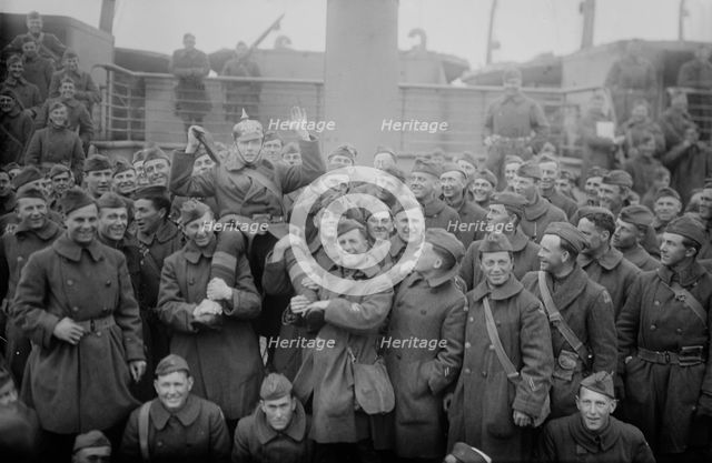 77th Boys on AQUITANIA, between c1915 and c1920. Creator: Bain News Service.