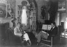 8-oar shell race between Harvard and Cambridge. Cambridge, Mass. 1906, 1906. Creator: Frances Benjamin Johnston