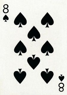 8 of Spades from a deck of Goodall & Son Ltd. playing cards, c1940