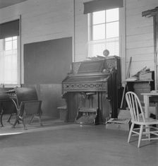 8:45 a.m., interior of the eastern Oregon one-room county school, Baker County, Oregon, 1939. Creator: Dorothea Lange