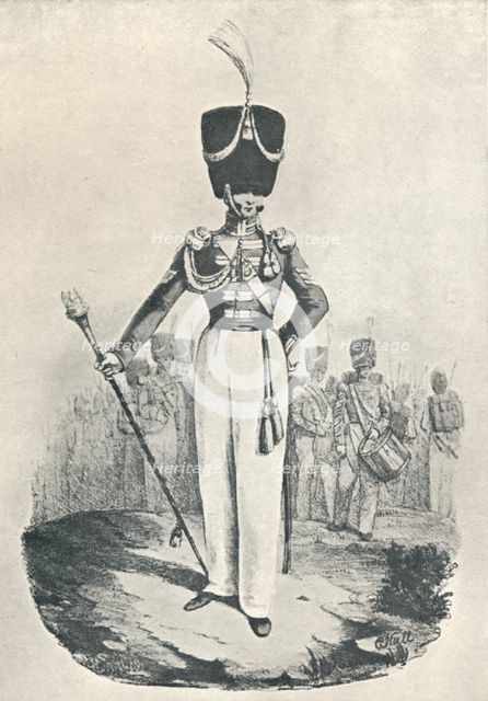 '87th Regiment or Royal Irish Fusiliers, Drum Major (1828)', 1828 (1909). Artist: Maxim Gauci.