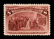 8c Columbus Restored to Favor single, 1893. Creator: American Bank Note Company