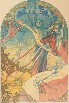 8th Sokol Festival in Prague (Poster), 1925. Creator: Mucha, Alfons Marie (1860-1939)