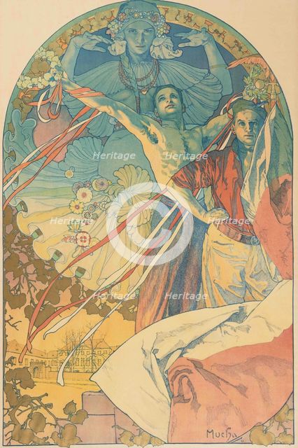 8th Sokol Festival in Prague (Poster), 1925. Creator: Mucha, Alfons Marie (1860-1939).