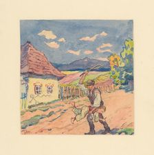 9.- Payment for painting a whitewashed cottage, 1932. Creator: Gustav Mally