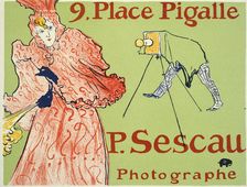 9, Place Pigalle, P. Sescau Photographe (Poster), 1894. Artist: Henri de Toulouse-Lautrec